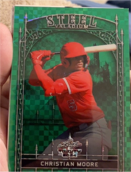 2024 Leaf Trinity Steel Valadium #S-5 Christian Moore — front