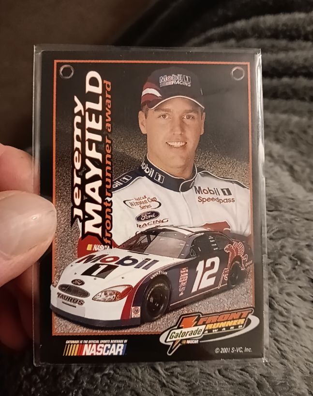 2001 Press Pass Gatorade Front Runner Award #6 Jeremy Mayfield — front