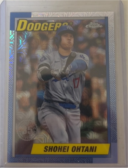 2025 Topps Chrome #90CB-7 Shohei Ohtani 1990 Topps Baseball 35th Anniversary — front