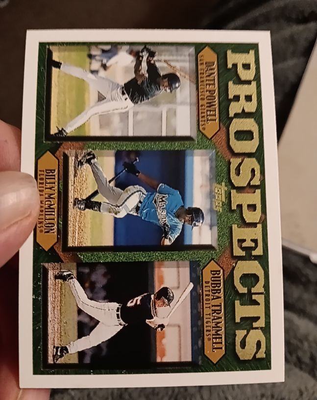 1997 Topps #206 Dante Powell / Billy McMillon / Bubba Trammell — front
