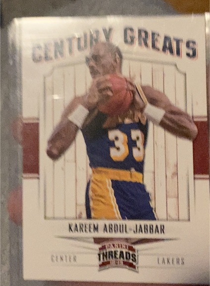 2012-13 Panini Threads Century Greats #9 Kareem Abdul-Jabbar — front