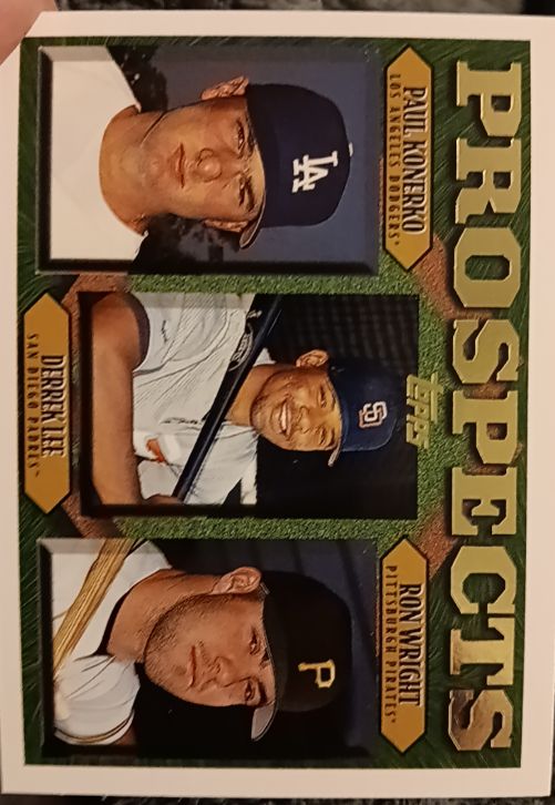 1997 Topps #489 Paul Konerko / Derrek Lee / Ron Wright — front