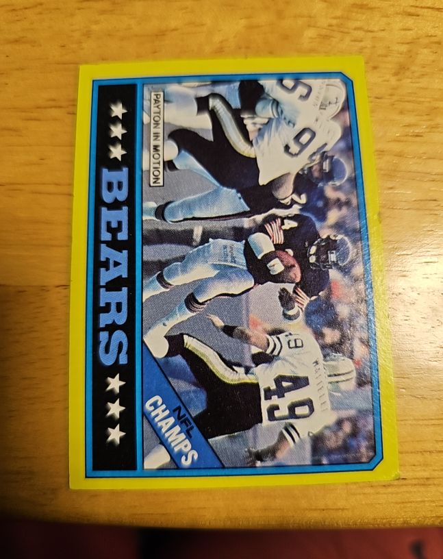 1986 Topps #9 Walter Payton Chicago Bears — front