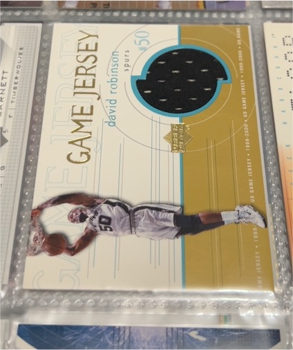 1999 Upper Deck Game Jersey #GJ50 David Robinson — front
