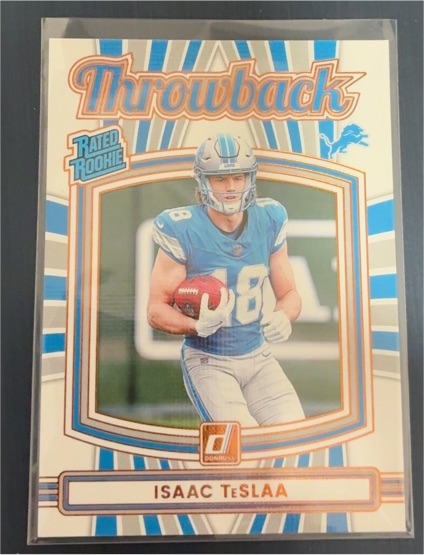 2025 Panini Donruss #22 Isaac Teslaa Throwback Rated Rookie — front