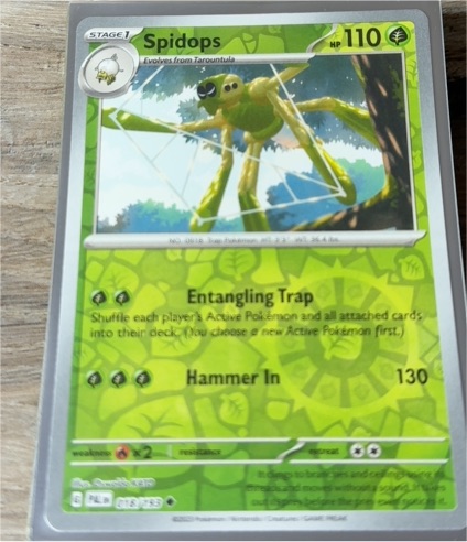 2023 Pokémon Scarlet & Violet Paldea Evolved #018 Spidops — front