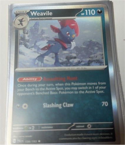 2023 Pokémon Paldea Evolved #134 Weavile — front