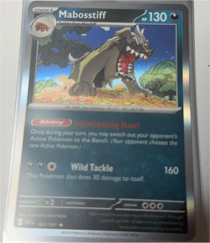 2023 Pokémon Scarlet & Violet Paldean Fates #063 Mabosstiff — front