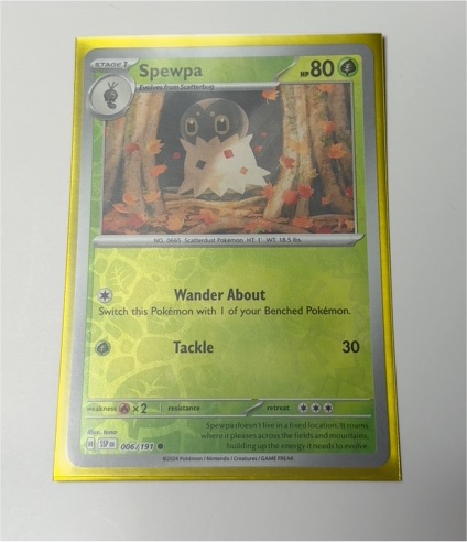 2022 Pokémon SV08 Surging Sparks #006 Spewpa — front