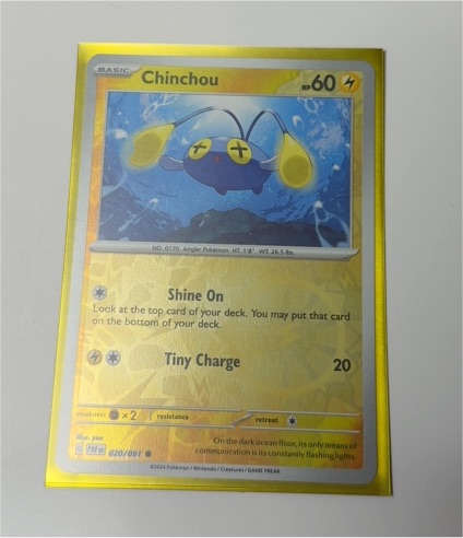 2023 Pokémon TCG Paldean Fates #020 Chinchou — front