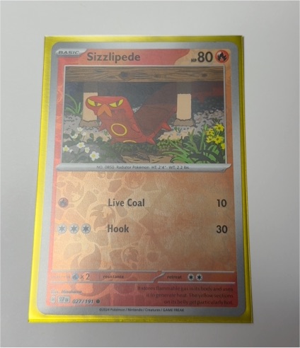 2024 Pokémon Surging Sparks #027 Sizzlipede — front