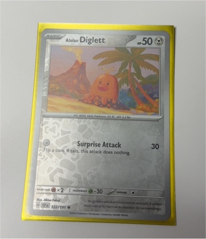 2024 Pokémon Scarlet & Violet Surging Sparks #122 Alolan Diglett — front
