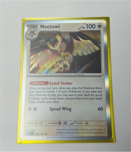 2022 Pokémon Scarlet & Violet Prismatic Evolutions #078 Noctowl — front