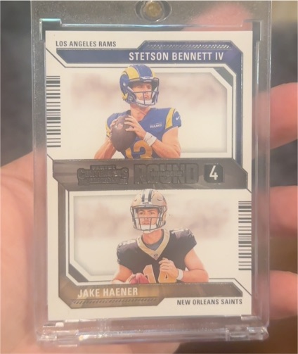 2023 Panini Contenders Round Numbers #20 Stetson Bennett IV / Jake Haener — front