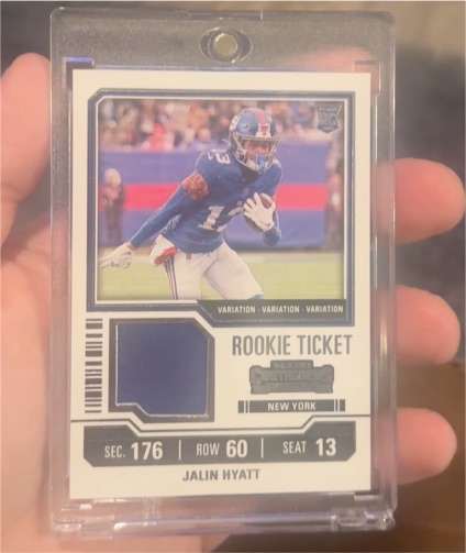 2023 Panini Contenders #TS15V Jalin Hyatt Rookie Ticket — front