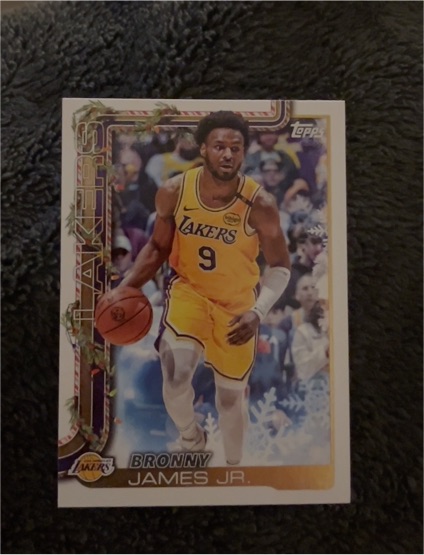 2025-26 Topps Holiday #H121 Bronny James Jr. — front
