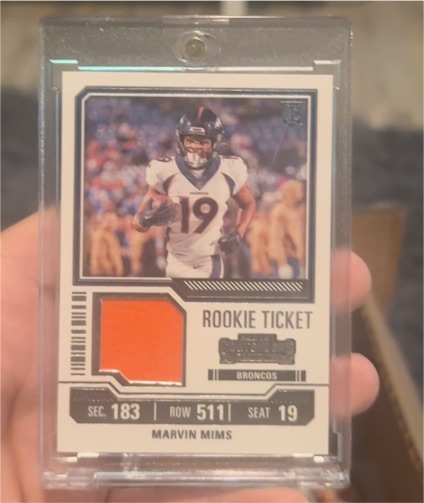2023 Panini Contenders #TS24 Marvin Mims Rookie Ticket — front