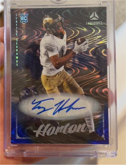 2025 Panini Luminance Tory Horton RC AUTO /100 GOLD — front