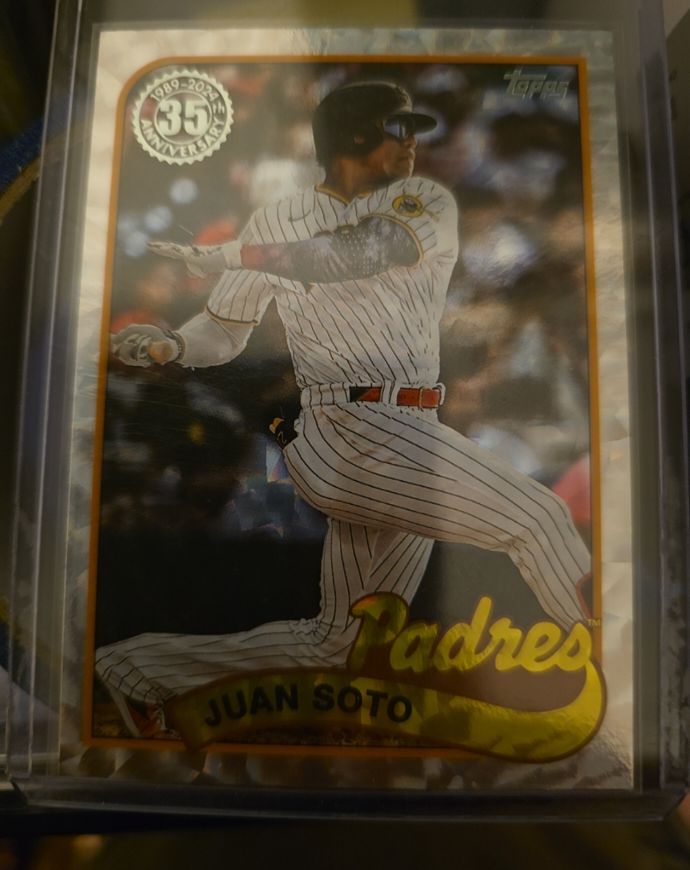 2024 Topps Series 1 #89B-4 Juan Soto 1989 Topps 35th Anniversary San Diego Padres — front