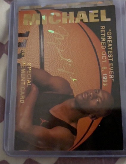 1993 Sports Stars USA Greatest Ever Retirement Card Michael Jordan — front