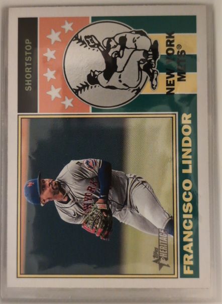 2025 Topps Heritage #76PI-24 Francisco Lindor — front