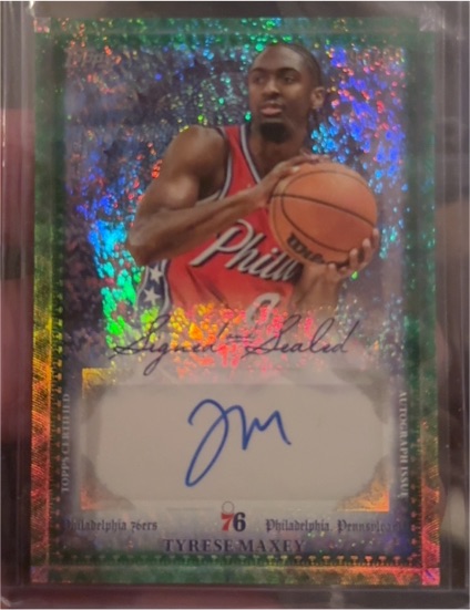 2025-26 Topps Signed and Sealed Tyrese Maxey Auto — front