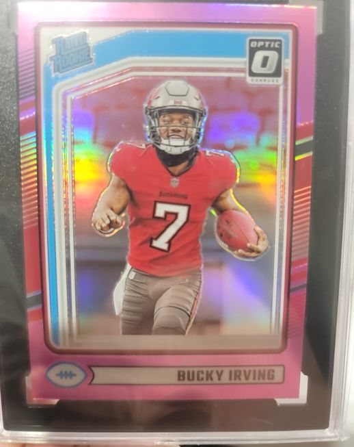2024 Panini Donruss Optic Rated Rookie Pink Prizm #301 Bucky Irving — front