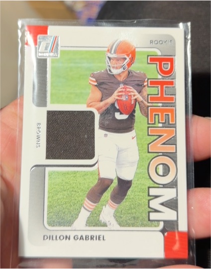 2025 Panini Donruss #RPJ-DGL Dillon Gabriel Rookie Phenom Jersey — front