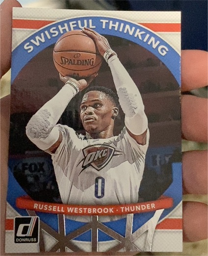 2017-18 Donruss #4 Russell Westbrook Swishful Thinking — front