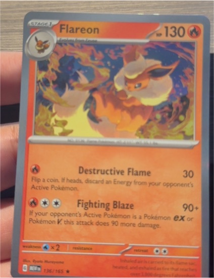 2023 Pokémon Scarlet & Violet 151 #136 Flareon — front