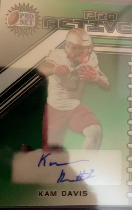 1995 Pro Set # Kam Davis — front