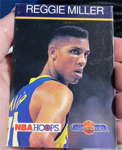 1990 NBA Hoops Collect-A-Books #7 Reggie Miller — front