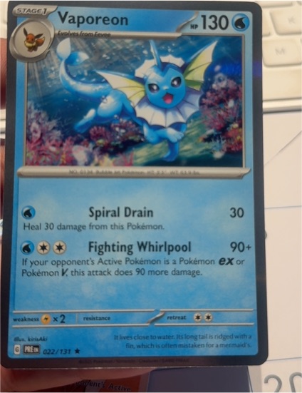 2022 Pokémon Scarlet & Violet 151 #022 Vaporeon — front