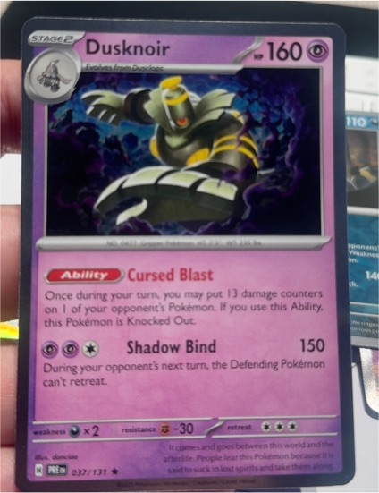 2024 Pokémon Scarlet & Violet Series - Prismatic Evolutions #037 Dusknoir — front