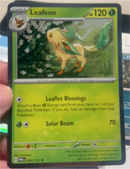 2025 Pokémon Scarlet & Violet Prismatic Evolutions #005 Leafeon — front