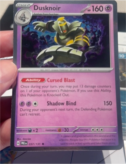 2025 Pokémon SV: Prismatic Evolutions #037 Dusknoir — front