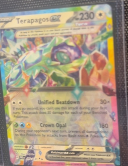 2023 Pokémon Scarlet and Violet Stellar Crown #128 Terapagos EX — front