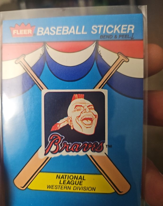 1989 Fleer #NNO Atlanta Braves Team Sticker — front