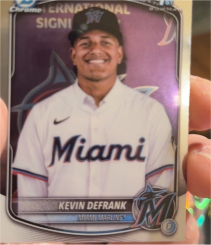 2025 Bowman Chrome #BCP-205 Kevin Defrank — front