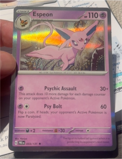 2022 Pokémon TCG Prismatic Evolutions #033 Espeon — front
