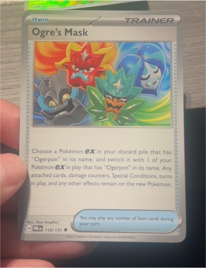 2021 Pokémon Prismatic Evolutions #118 Ogre's Mask — front