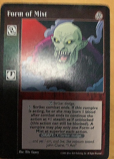 1994 Vampire: The Eternal Struggle Form of Mist — front