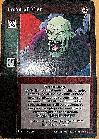 2003 Vampire: The Eternal Struggle Form of Mist — front