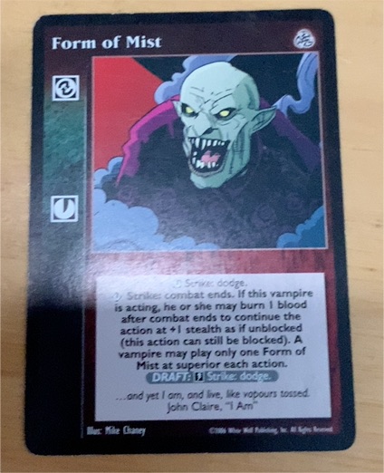 1994 Vampire: The Eternal Struggle Form of Mist — front