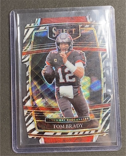 2021 Panini Select Zebra Die Cut Tom Brady — front