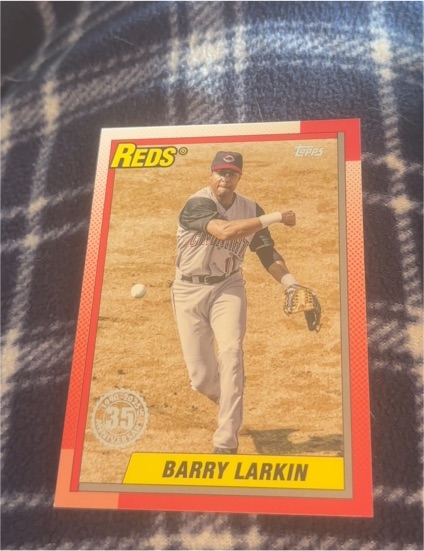2025 Topps Series 1 #T90-3 Barry Larkin 1990 Topps 35th Anniversary — front