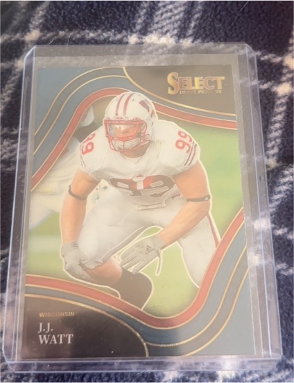 2022 Panini Select Draft Picks Field Level #175 J.J. Watt Wisconsin Badgers — front