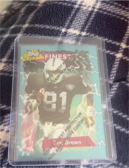 1995 Topps Finest #111 Tim Brown — front