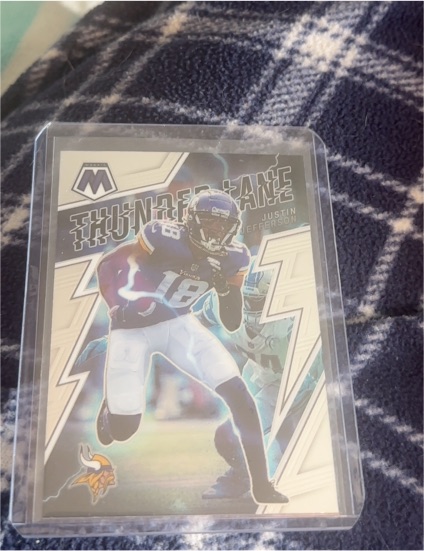 2022 Panini Mosaic Thunder Lane #TL-10 Justin Jefferson — front