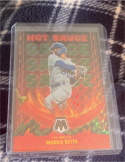 2022 Panini Mosaic #HS-1 Mookie Betts Hot Sauce — front